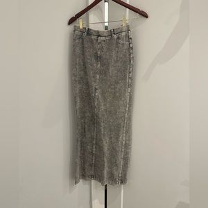 Hard tail perfect condition long grey denim maxi stretchy skirt size s
